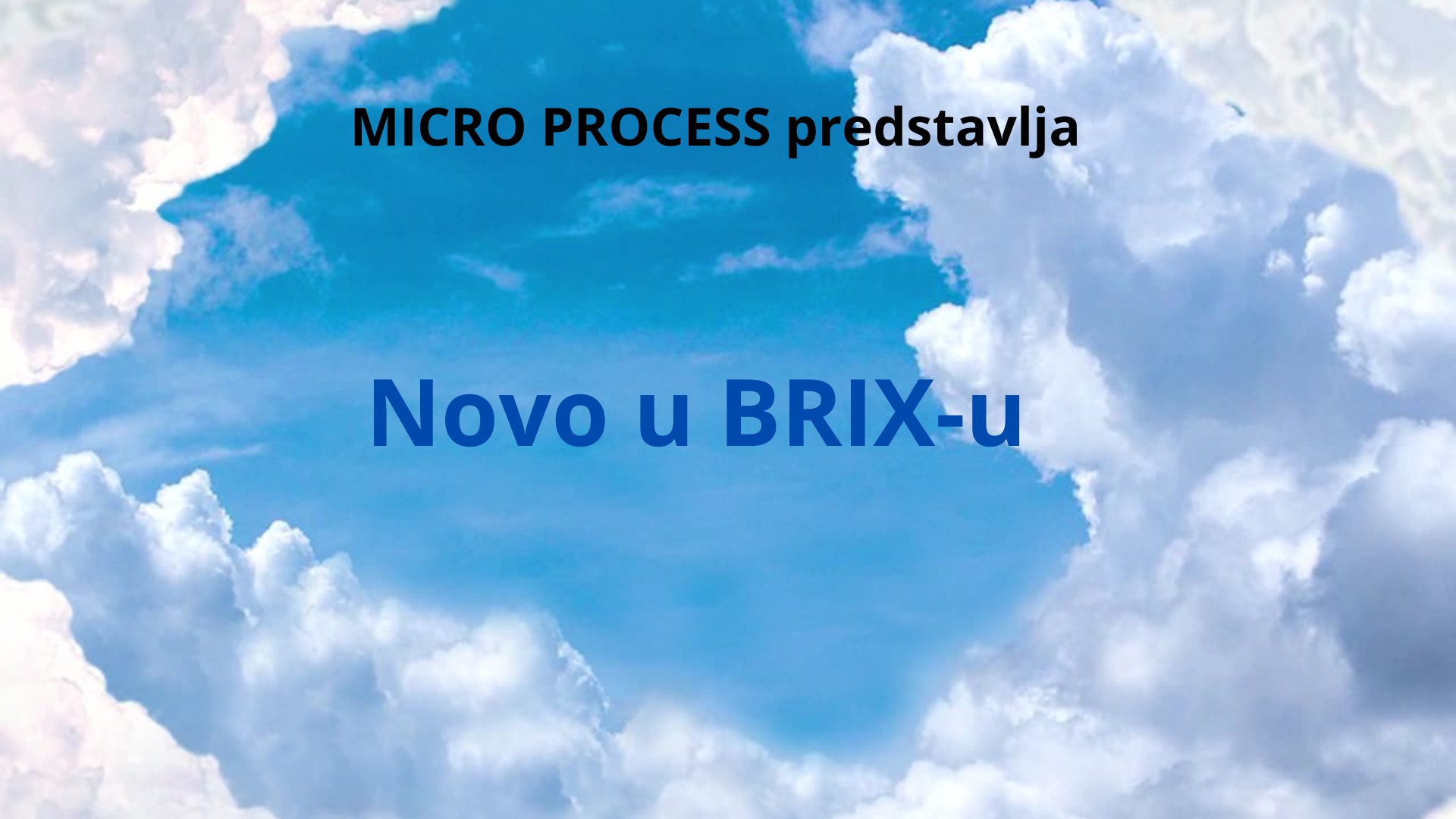 Novo u BRIX-u